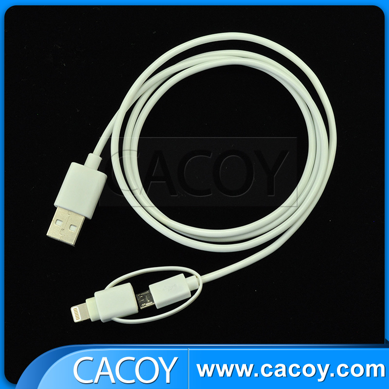 2 in 1 cable for iOS and android device